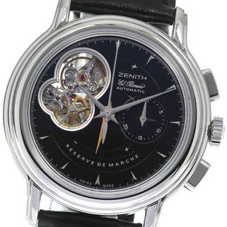 ゼニス(ZENITH)のゼニス ZENITH 03.0240.4021/22 クロノマスター Tオープン パワーリザーブ スモールセコンド 自動巻き メンズ 良品 メーターOH済み_801194(腕時計(アナログ))