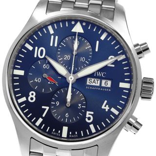 インターナショナルウォッチカンパニー(IWC)のIWC SCHAFFHAUSEN IW377717 パイロットウォッチ プティ・プランス クロノグラフ 自動巻き メンズ 良品 箱・保証書付き_811368(腕時計(アナログ))