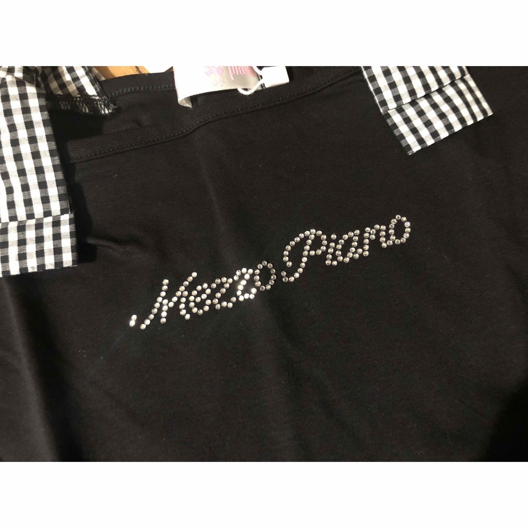 mezzo piano(メゾピアノ)のメゾピアノ新品肩開きリボン　カットワンピース130 キッズ/ベビー/マタニティのキッズ服女の子用(90cm~)(ワンピース)の商品写真