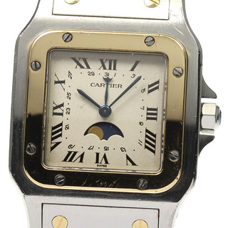 カルティエ(Cartier)のカルティエ CARTIER W20007C4 サントスガルベLM ムーンフェイズ クォーツ メンズ _810825(腕時計(アナログ))