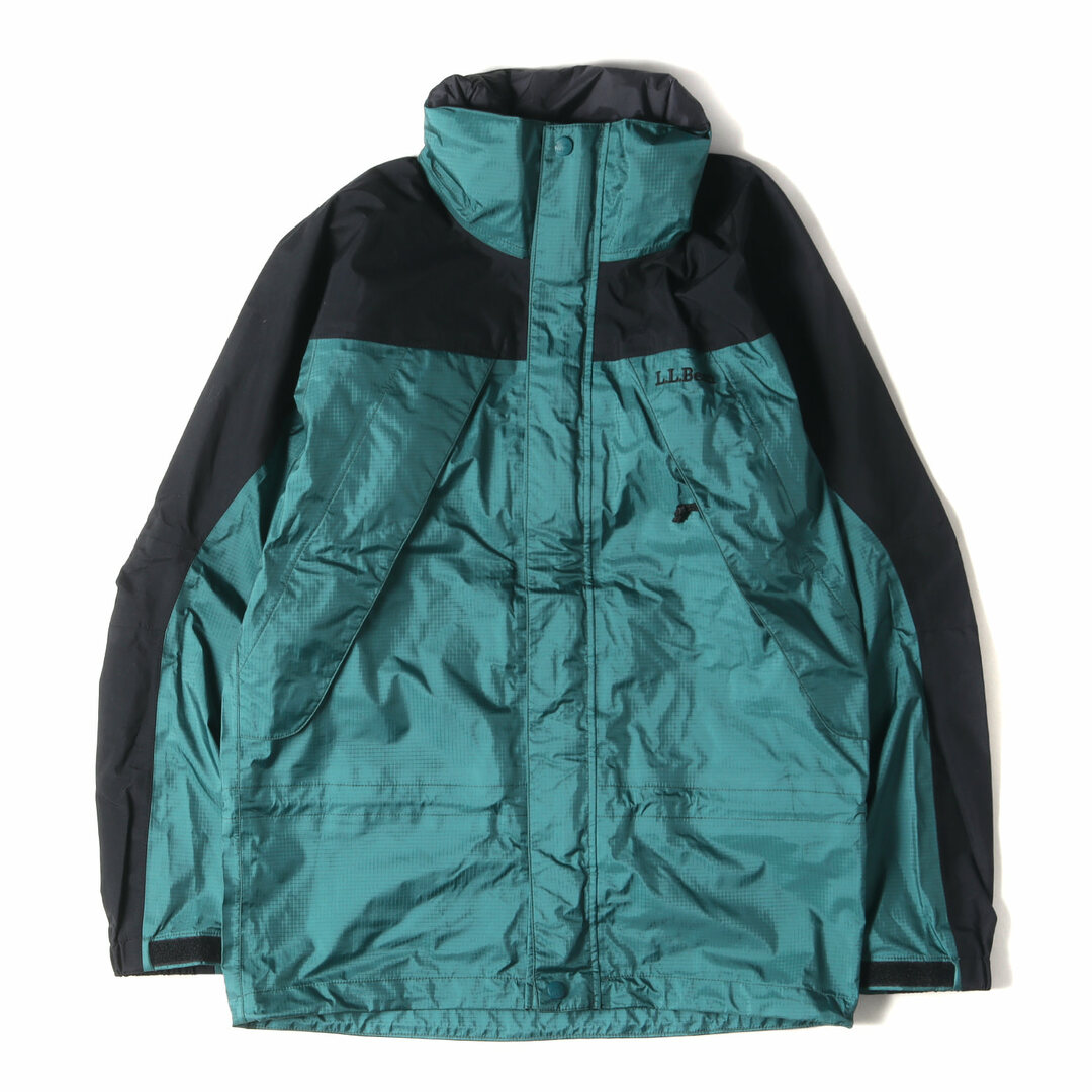 L.L.Bean(エルエルビーン)のL.L.Bean エルエルビーン ジャケット サイズ:S 90s GORE-TEX リップストップ マウンテンジャケット グリーン ブラック 90年代 アウター ブルゾン コート 上着【メンズ】【中古】 メンズのジャケット/アウター(マウンテンパーカー)の商品写真