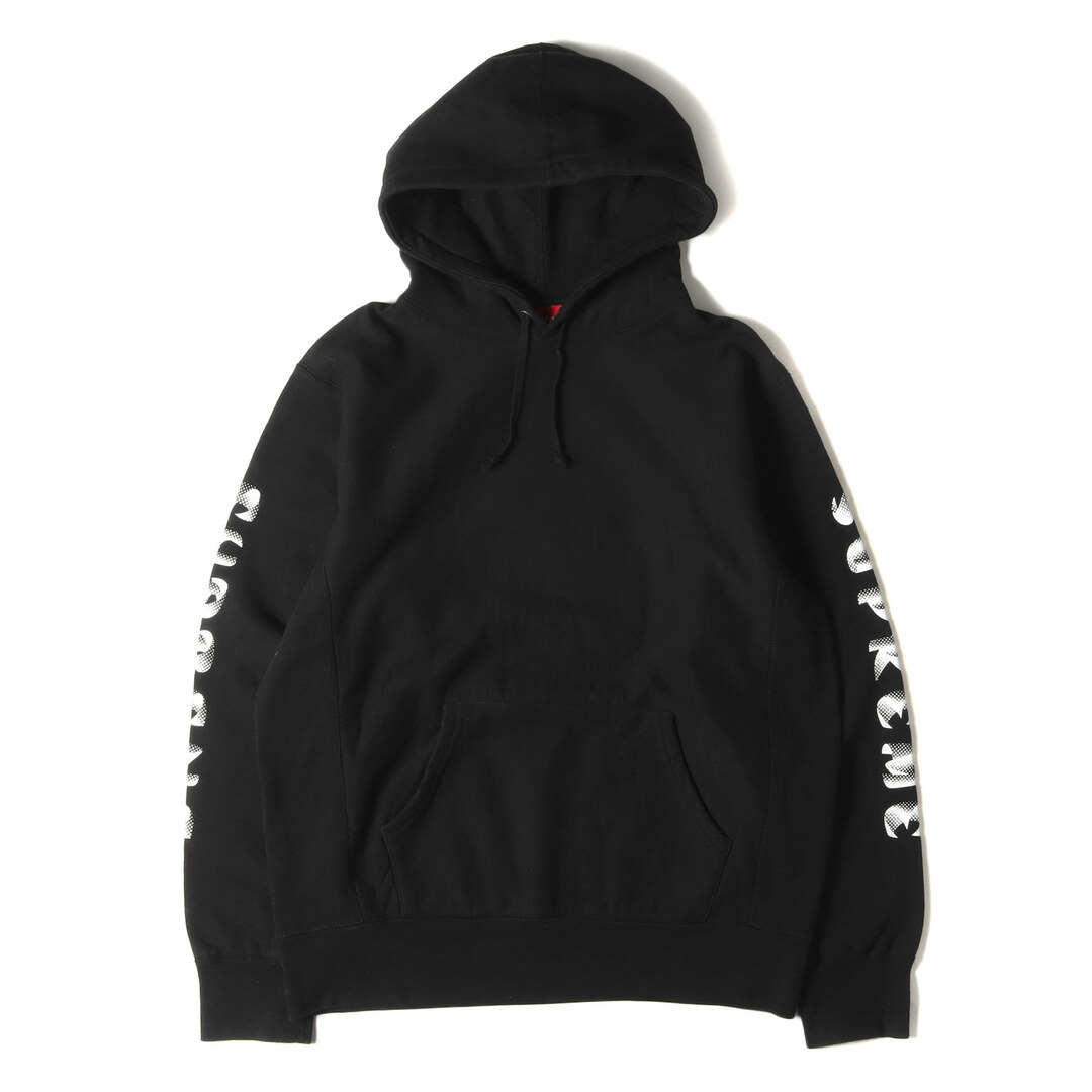 Supreme(シュプリーム)のSupreme シュプリーム パーカー サイズ:L 18AW 袖ロゴ スウェットパーカー / Gradient Sleeve Hooded Sweatshirt ブラック 黒 トップス フーディー【メンズ】【中古】 メンズのトップス(パーカー)の商品写真