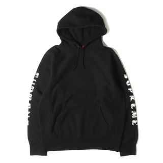 シュプリーム(Supreme)のSupreme シュプリーム パーカー サイズ:L 18AW 袖ロゴ スウェットパーカー / Gradient Sleeve Hooded Sweatshirt ブラック 黒 トップス フーディー【メンズ】【中古】(パーカー)