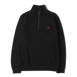 POLO RALPH LAUREN - 美品 POLO Ralph Lauren ポロ ラルフローレン サイズ:M ハイネック ハーフジップ プルオーバー トップ ブラック 黒 トップス カットソー 長袖【メンズ】【中古】