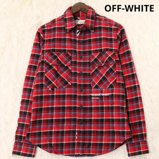 オフホワイト(OFF-WHITE)のオフホワイト　18AW QUOTE FLANNEL SHIRT　チェック　シャツ(Tシャツ/カットソー(七分/長袖))