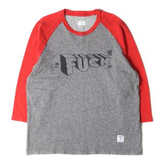 シュプリーム(Supreme)のSupreme シュプリーム Tシャツ サイズ:M 08SS FUCKロゴ ラグラン 7分袖Tシャツ Fuck Raglan ヘザーグレー レッド 00年代 トップス カットソー 長袖【メンズ】【中古】(Tシャツ/カットソー(半袖/袖なし))