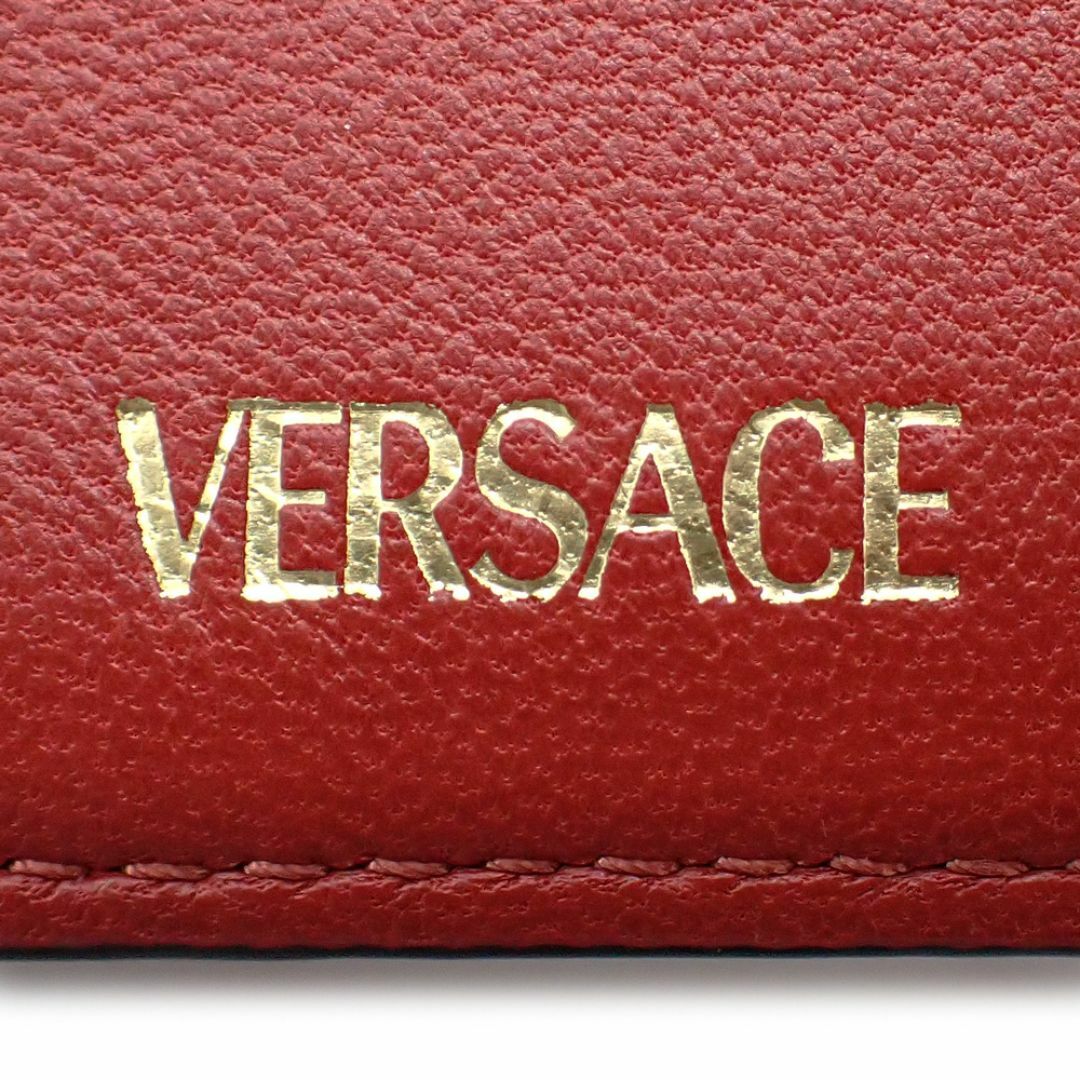 VERSACE(ヴェルサーチ)の新品 ヴェルサーチ メデューサ フラグメントケース コインケース 小銭入れ カードケース キーリング DP3I168S レッド ゴールド金具 レディースのファッション小物(コインケース)の商品写真