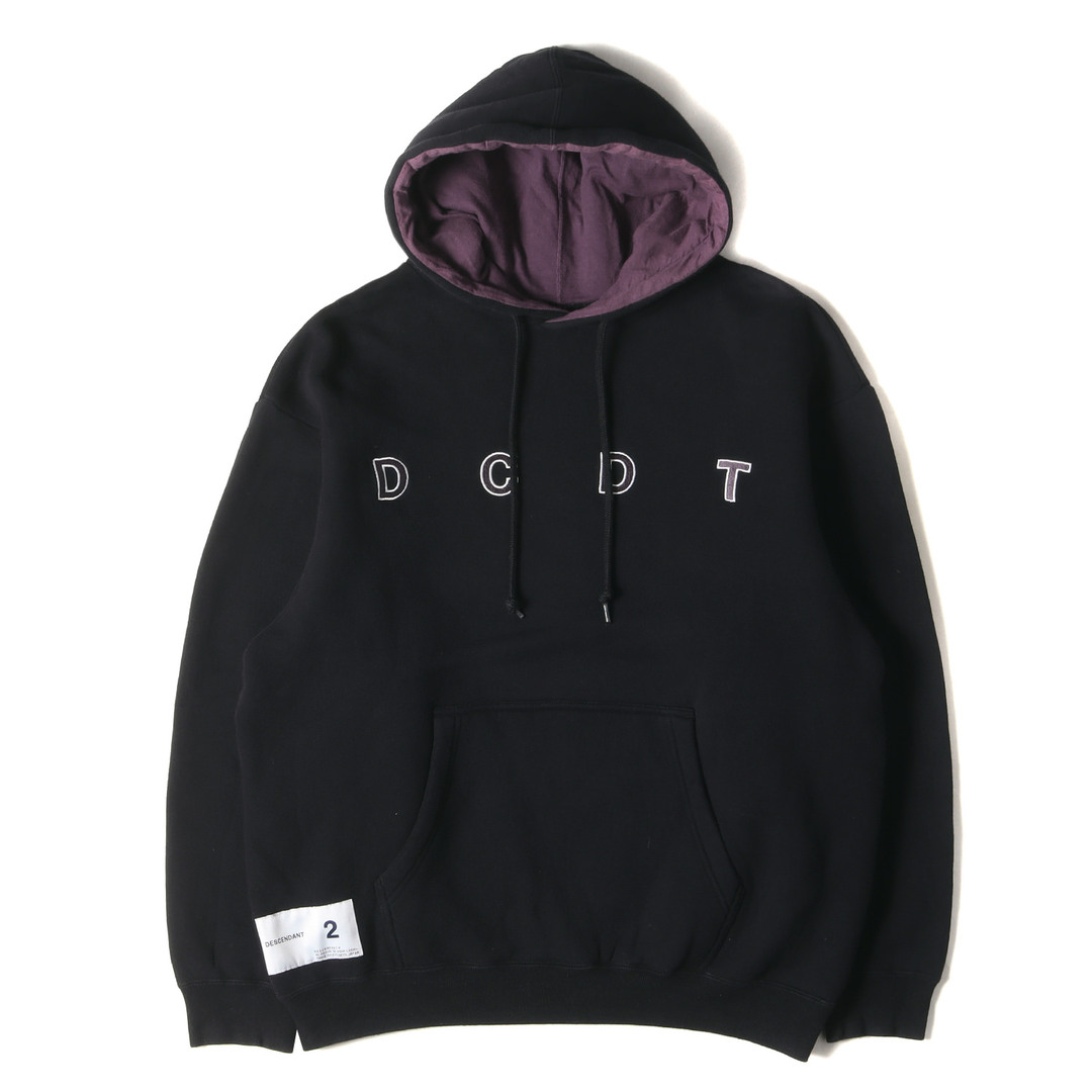 DESCENDANT(ディセンダント)のDESCENDANT ディセンダント パーカー サイズ:2 20AW DCDTロゴ スウェットパーカー BARKLEY HOODED SWEATSH ブラック 黒 トップス フーディー【メンズ】【中古】 メンズのトップス(パーカー)の商品写真