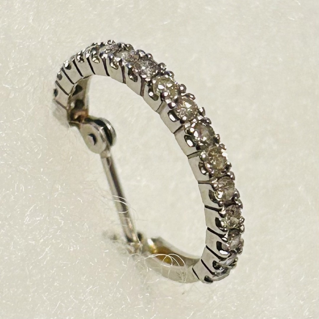 0.25ct 片方売り Pt900 プラチナダイヤモンド フープ ピアス レディースのアクセサリー(ピアス)の商品写真