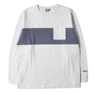 ヘリーハンセン(HELLY HANSEN)のHELLY HANSEN ヘリーハンセン Tシャツ サイズ:L ポケット付き ボーダー ヘビーウェイト ロングスリーブTシャツ L/S Border Tee HE32069 トップス 長袖 ロンT カットソー グレー 【メンズ】【中古】(Tシャツ/カットソー(七分/長袖))