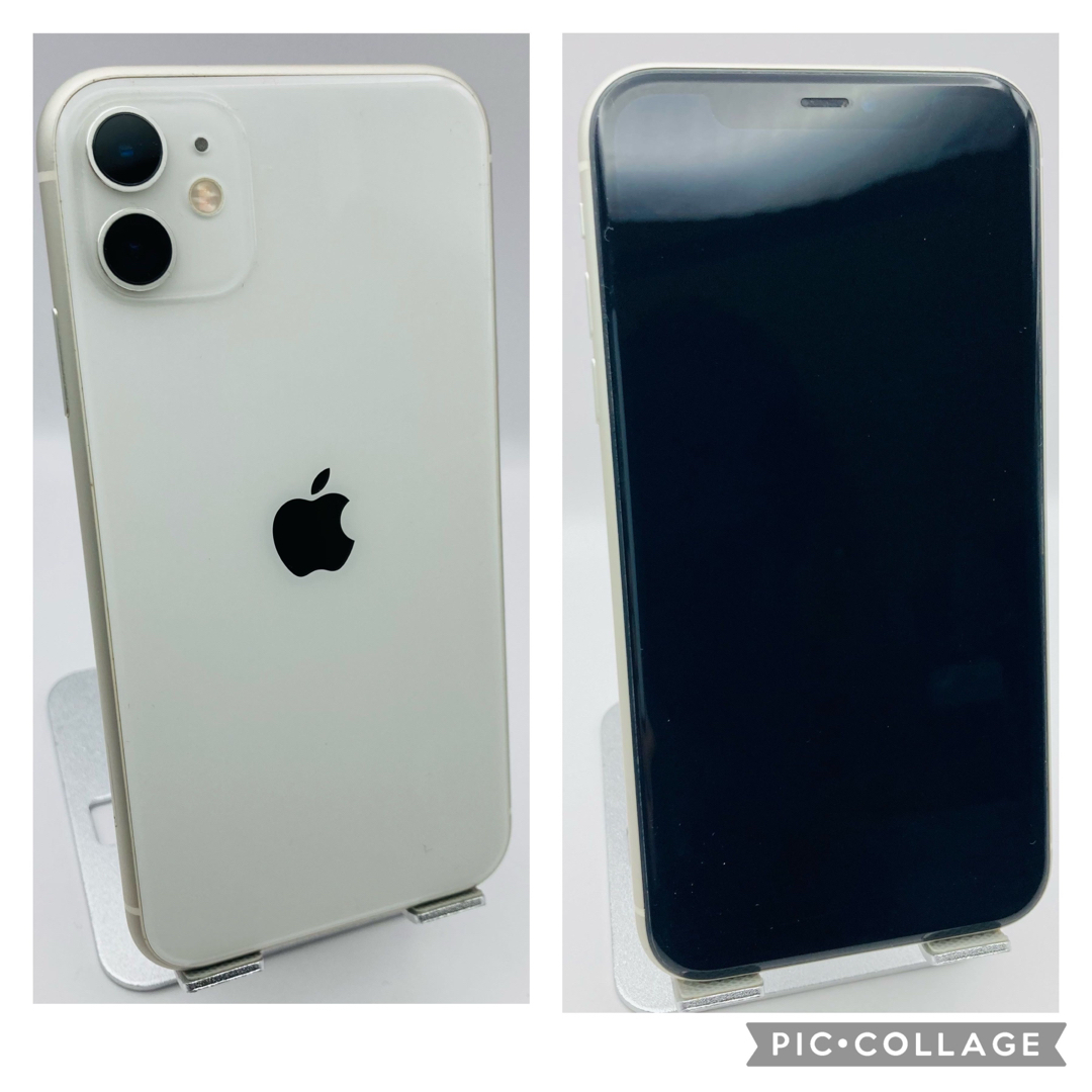 iPhone(アイフォーン)の美品　iPhone 11 White 64GB SIMフリー 新品 電池100% スマホ/家電/カメラのスマートフォン/携帯電話(スマートフォン本体)の商品写真