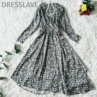 ドレスレイブ(DRESSLAVE)のドレスレイブ　ワンピース　38 ロングワンピース　長袖　花柄　ウエストギャザー(ロングワンピース/マキシワンピース)