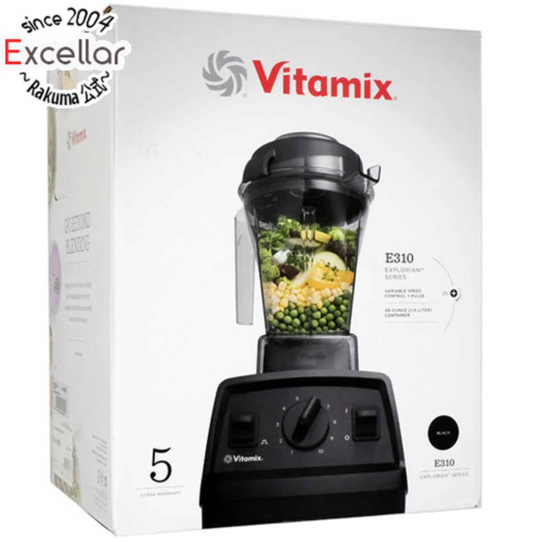 Vitamix(バイタミックス)の【新品訳あり(箱きず・やぶれ)】 Vitamix　ブレンダー 1.4L　E310 ブラック スマホ/家電/カメラの調理家電(フードプロセッサー)の商品写真