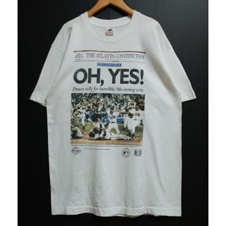 メジャーリーグベースボール(MLB)のVINTAGE アトランタ・ブレーブス MLB USA製 Tシャツ L(Tシャツ/カットソー(半袖/袖なし))