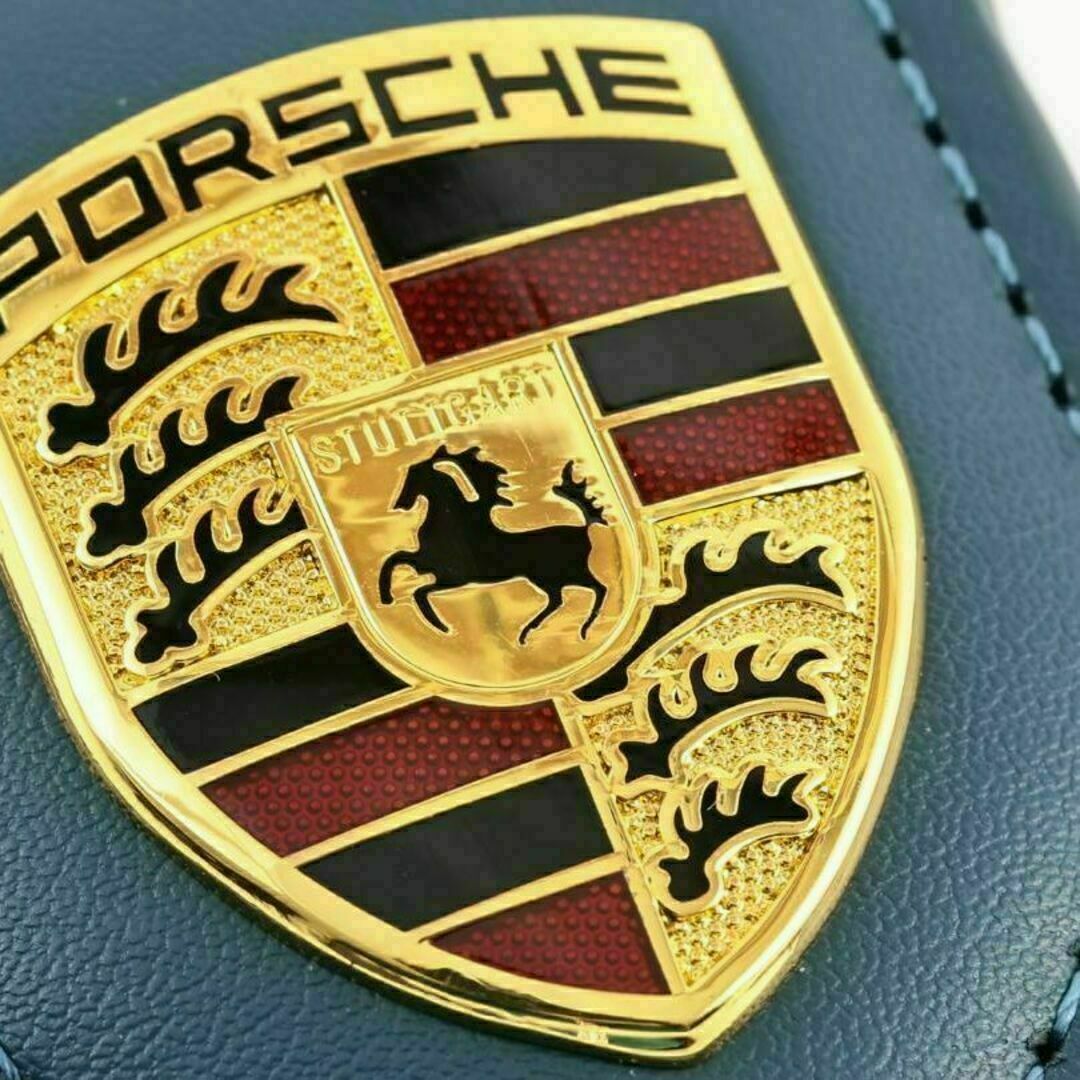 ★残りわずか！ ★PORSCHE ポルシェ クレスト キーホルダー 紺 箱付き 自動車/バイクの自動車(車内アクセサリ)の商品写真