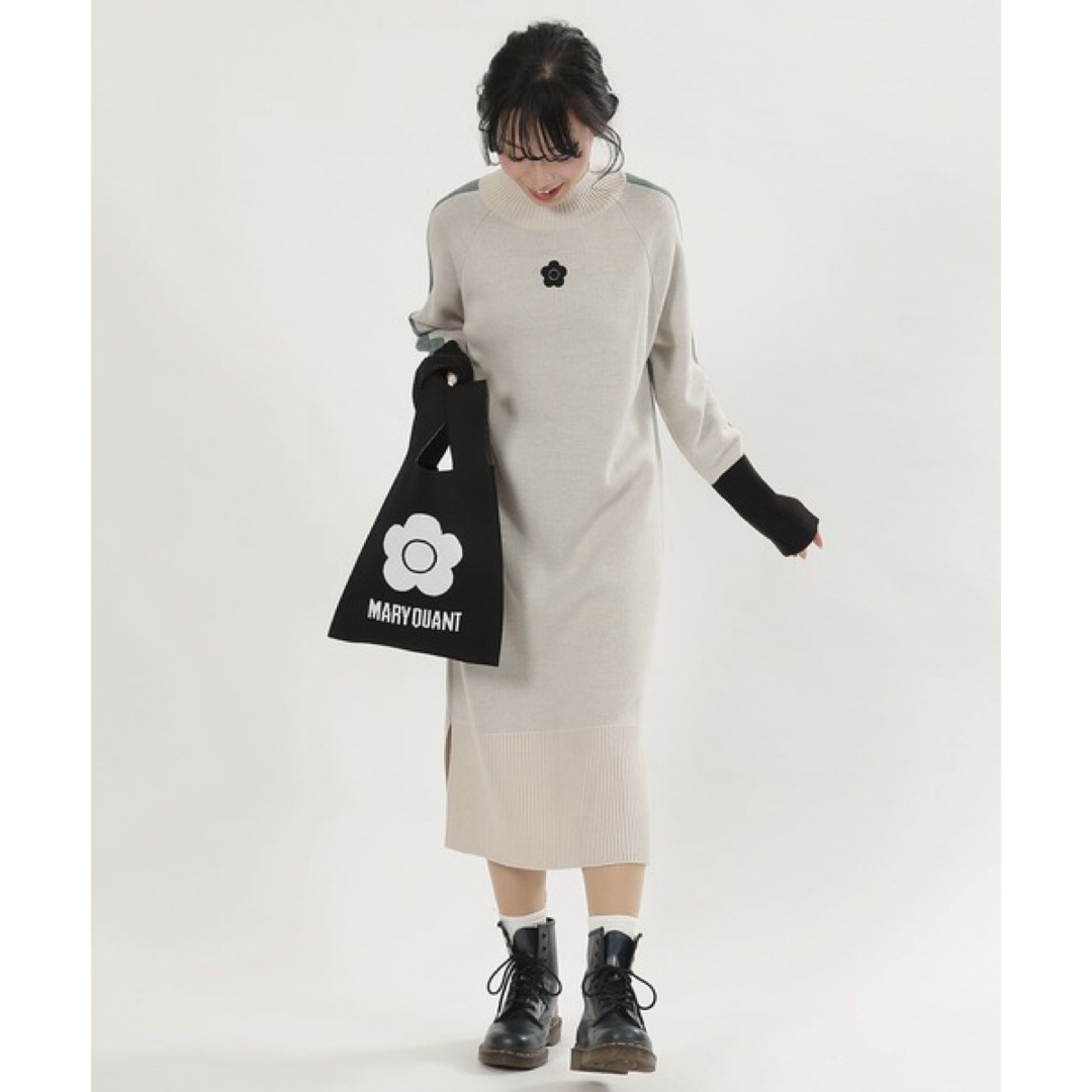 MARY QUANT(マリークワント)のマリークワント　ニットマルシェ　ニットバッグ　黒 レディースのバッグ(トートバッグ)の商品写真