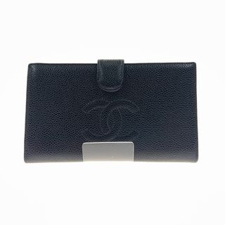 シャネル(CHANEL)の〇〇CHANEL シャネル キャビアスキン ココマーク 長財布 A13498 ブラック(財布)