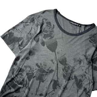 イタリア製 DOLCE&GABBANA シルク 半袖 Tシャツ メンズ 50