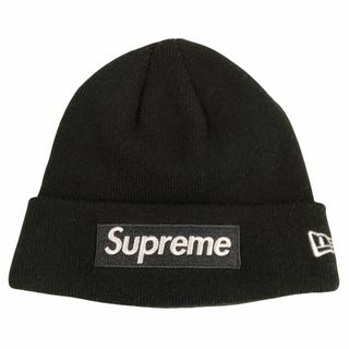 シュプリーム(Supreme)のSUPREME シュプリーム × New Era Box Logo Beanie ニューエラ ボックスロゴ ビーニー ニットキャップ ブラック 正規品 / B5182(ニット帽/ビーニー)