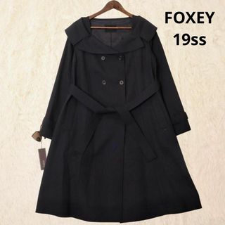 フォクシー(FOXEY)のフォクシー　2019ss　モダントレンチコート　ミッドナイトブルー　40サイズ(トレンチコート)