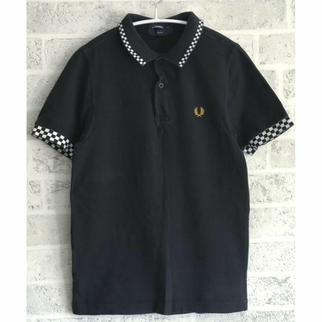 FRED PERRY(フレッドペリー)のフレッドペリー ポロシャツ XSサイズ 黒 メンズのトップス(ポロシャツ)の商品写真