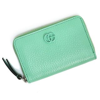 グッチ(Gucci)のグッチ カラーレジンダブルGロゴ GG ジップアラウンドウォレット コインケース 小銭入れ 財布 カーフスキン レザー ミントグリーン 緑 ゴールド金具 644412 箱付 GUCCI（新品・未使用品）(コインケース)