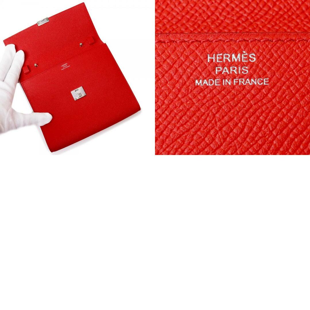 Hermes(エルメス)のエルメス クリック 16 2WAY ヴェルソ ミニ ショルダーバッグ ウォレット 財布 斜め掛け ヴォーエプソン レザー ルージュ クー ローズエクストリーム 赤 ピンク Y刻印 シルバー金具 箱付 HERMES（新品・未使用品） レディースのバッグ(ショルダーバッグ)の商品写真