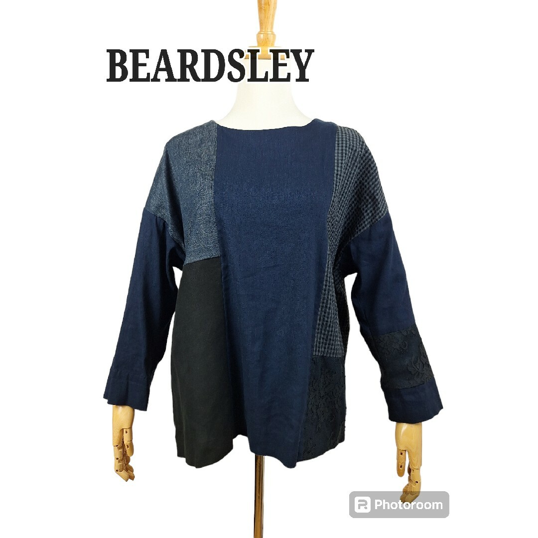 BEARDSLEY(ビアズリー)の美品 BEARDSLEY　パッチワークブラウス レディースのトップス(シャツ/ブラウス(長袖/七分))の商品写真