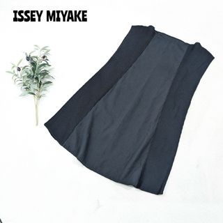 イッセイミヤケ(ISSEY MIYAKE)の★ イッセイミヤケ ★ドッキングプリーツ ワンピース サンプル プリーツプリーズ(ひざ丈ワンピース)