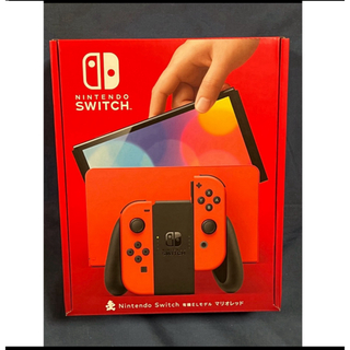 ニンテンドースイッチ(Nintendo Switch)の任天堂スイッチ有機ELモデル マリオレッド 新品未開封 (家庭用ゲーム機本体)