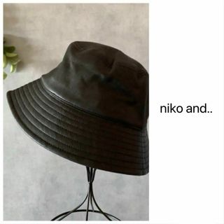 niko and... - niko and.. レザー帽子 ハット 黒 合皮