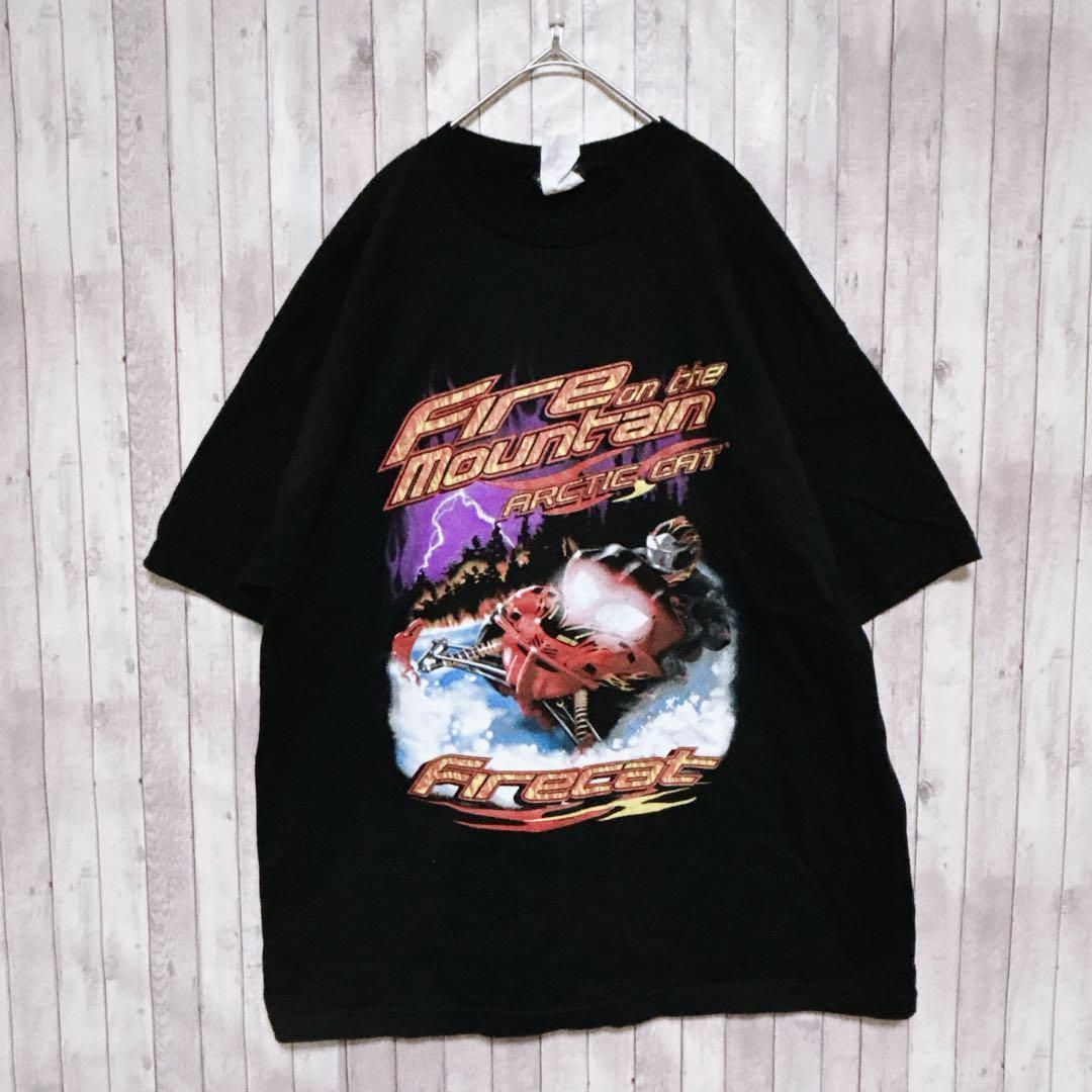 古着　Fire on the Mountain レーシングTシャツ　センターロゴ メンズのトップス(Tシャツ/カットソー(半袖/袖なし))の商品写真