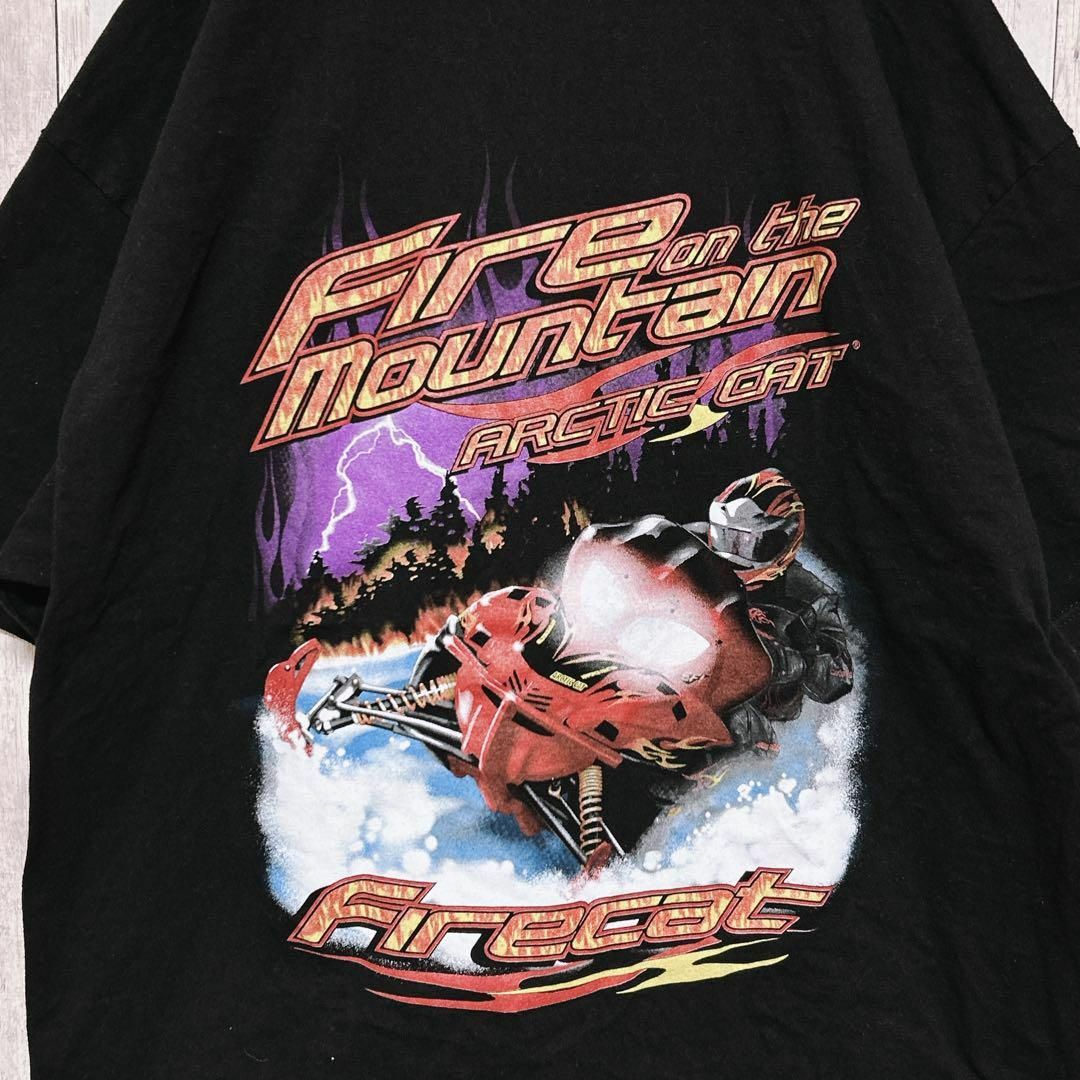 古着　Fire on the Mountain レーシングTシャツ　センターロゴ メンズのトップス(Tシャツ/カットソー(半袖/袖なし))の商品写真