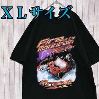 古着　Fire on the Mountain レーシングTシャツ　センターロゴ(Tシャツ/カットソー(半袖/袖なし))