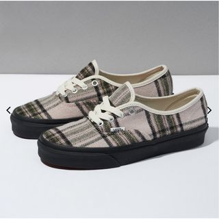 AUTHENTIC（VANS） - vans スニーカー　オーセンティック　チェック柄　ブラック　黒