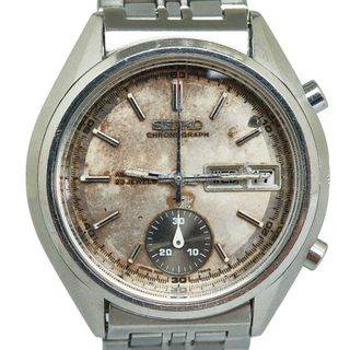 セイコー(SEIKO)のセイコー シングルクロノグラフ 腕時計 7018-7000 自動巻き ホワイト文字盤 ステンレススチール メンズ SEIKO 【1-0126555】(腕時計(アナログ))