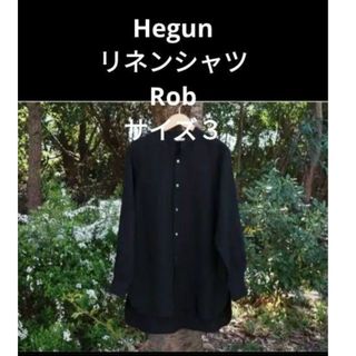 コモリ(COMOLI)のHeugn リネン Rob シャツ　サイズ３(シャツ)