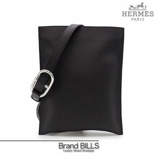 エルメス(Hermes)の新品 エルメス ポッシャンプリュス ボディバッグ 083805CJ シェーヌ・ダンクル ヴォー・スイフト ブラック シルバー金具 肩掛け 斜め掛け(ボディーバッグ)