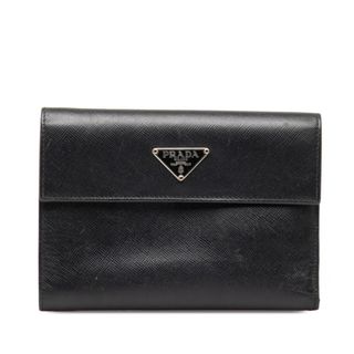 プラダ(PRADA)のプラダ サフィアーノ 三角ロゴプレート 三つ折り財布 レザー レディース PRADA 【1-0146297】(財布)