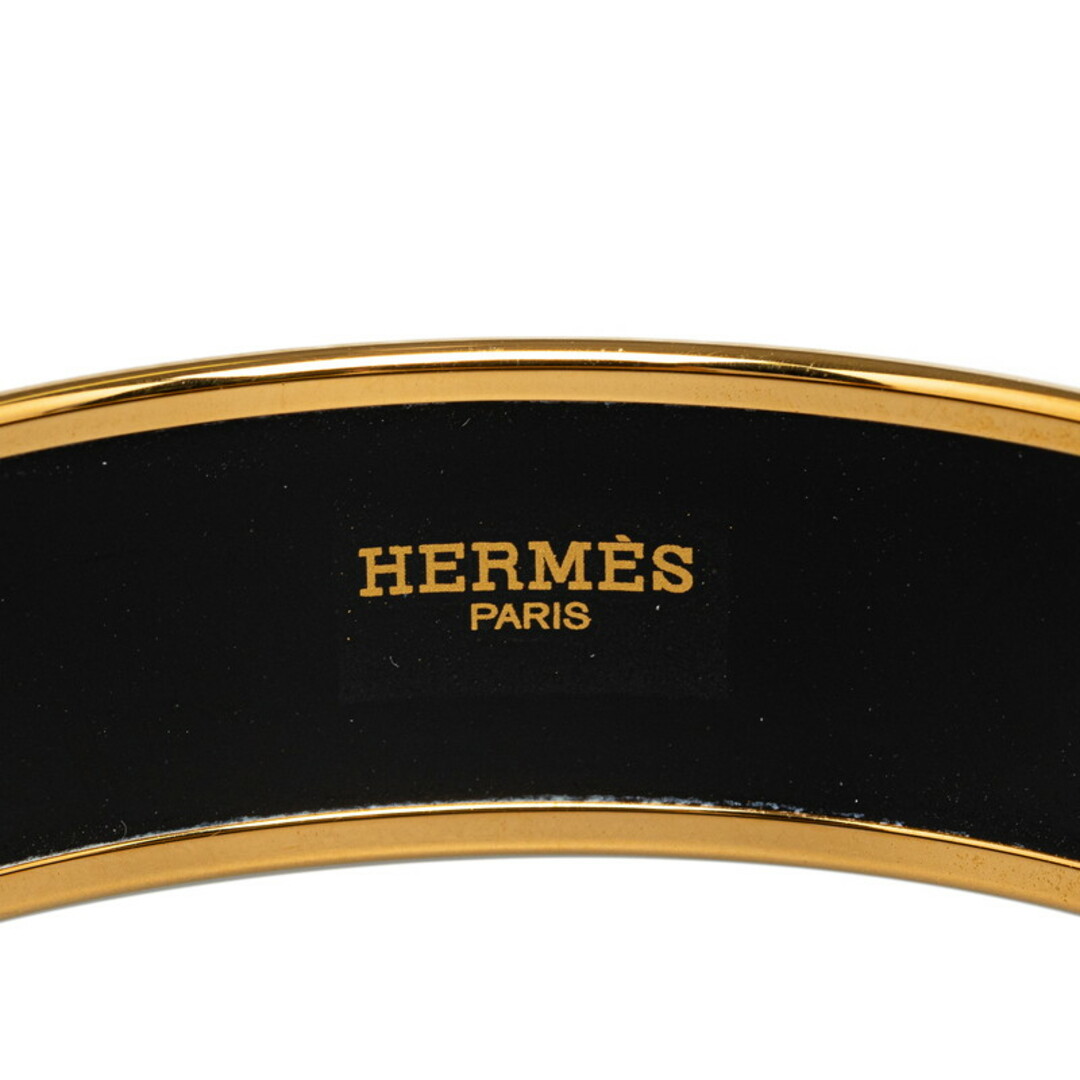 Hermes(エルメス)の美品 エルメス エマイユGM カレーシュ モチーフ バングル メッキ レディース HERMES 【214-46515】 レディースのアクセサリー(ブレスレット/バングル)の商品写真