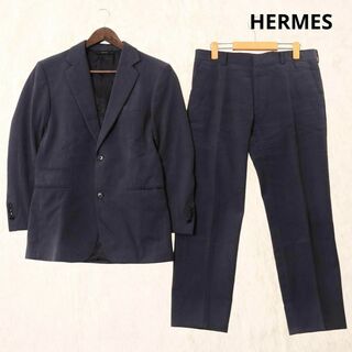 エルメス(Hermes)のエルメス　厚手コットン生地　2Bセットアップスーツ　46サイズ　スチールグレー(その他)