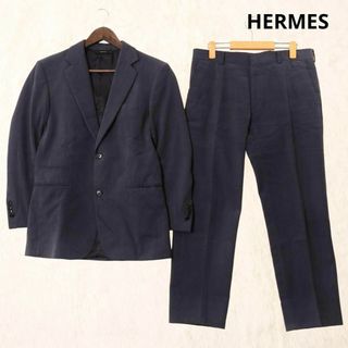 Hermes - エルメス　厚手コットン生地　2Bセットアップスーツ　46サイズ　スチールグレー