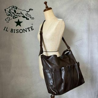 IL BISONTE - 入手困難 イルビゾンテ ショルダーバッグ 2WAY リアルレザー A4可