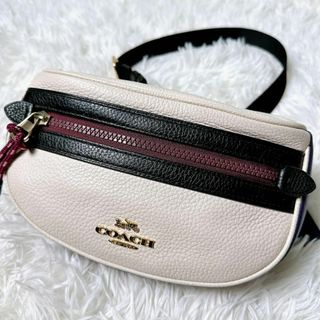 コーチ(COACH)の【美品】コーチ ウエストバッグ ボディバッグ 84230 ホワイトバイカラー(ボディバッグ/ウエストポーチ)