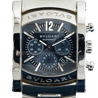 BVLGARI - 美品 ブルガリ アショーマ 腕時計 AA44SCH 自動巻き ネイビー文字盤 ステンレススチール メンズ BVLGARI 【214-46553】