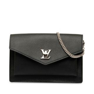 ルイヴィトン(LOUIS VUITTON)の美品 ルイ ヴィトン ポシェット ロックミーチェーン チェーン ショルダーバッグ M63471 レザー レディース LOUIS VUITTON 【214-46555】(ショルダーバッグ)