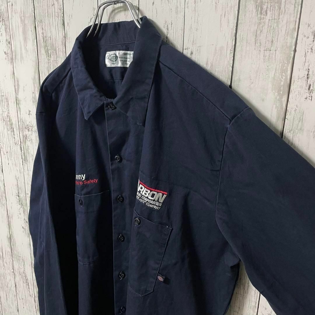 Dickies(ディッキーズ)のDICKIES USA古着 ビックサイズ長袖ワークシャツ 刺繍 2XL メンズ メンズのトップス(シャツ)の商品写真