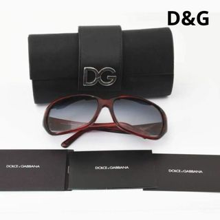 ドルチェアンドガッバーナ(DOLCE&GABBANA)のドルチェ&ガッバーナ　赤系　サングラス　眼鏡　ケース付き　アイウェア(サングラス/メガネ)