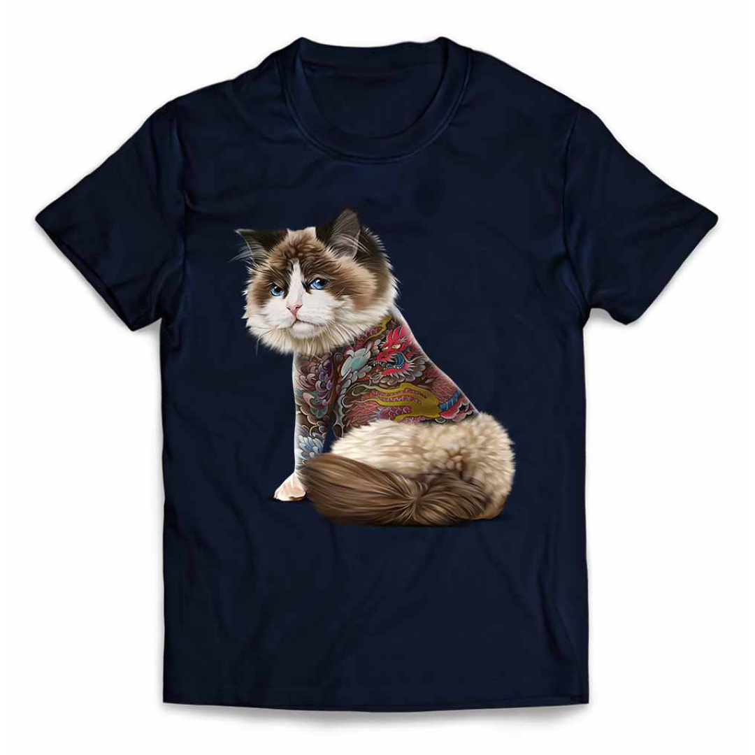 ラグドール ねこ 猫 タトゥー 刺青 Tシャツ 半袖 メンズ レディース キッズ メンズのトップス(Tシャツ/カットソー(半袖/袖なし))の商品写真