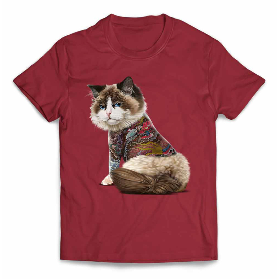 ラグドール ねこ 猫 タトゥー 刺青 Tシャツ 半袖 メンズ レディース キッズ メンズのトップス(Tシャツ/カットソー(半袖/袖なし))の商品写真